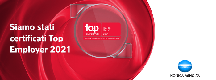 Konica Minolta Italia nominata Top Employer 2021