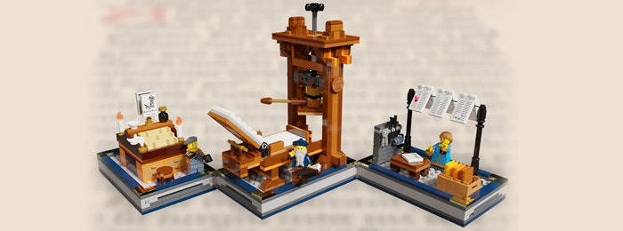Tributo a Gutenberg, sotto forma di Lego