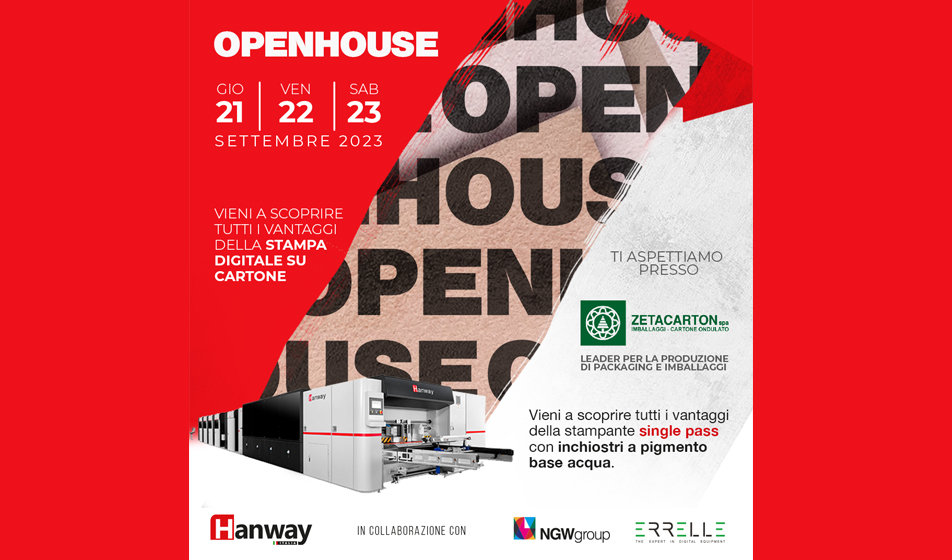 Stampa digitale su cartone, a settembre l’open house di Hanway Italia