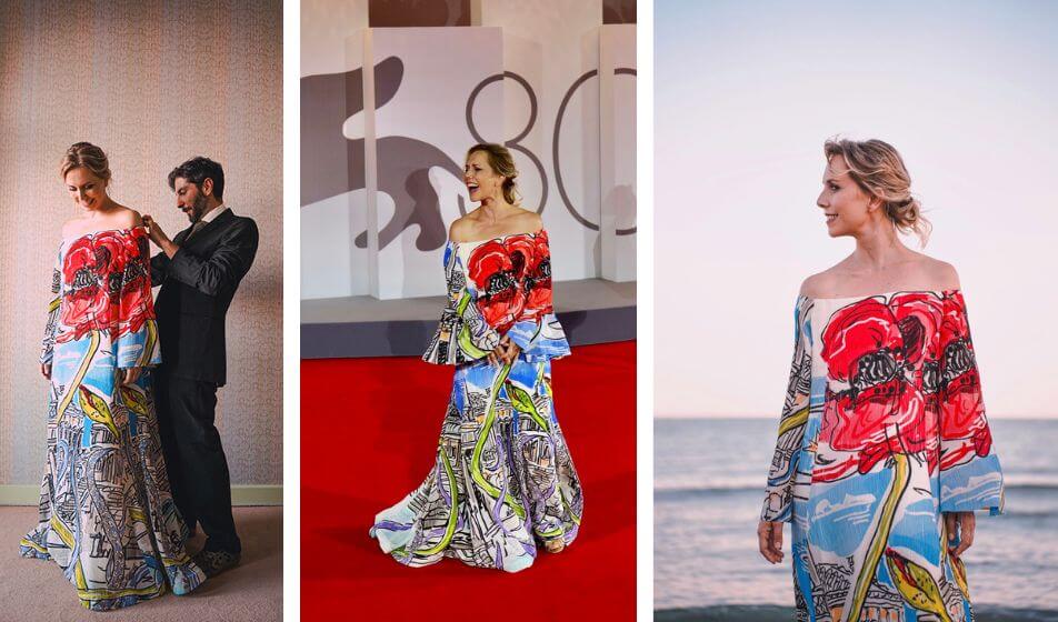 Il vestito più green del red carpet, stampato in digitale