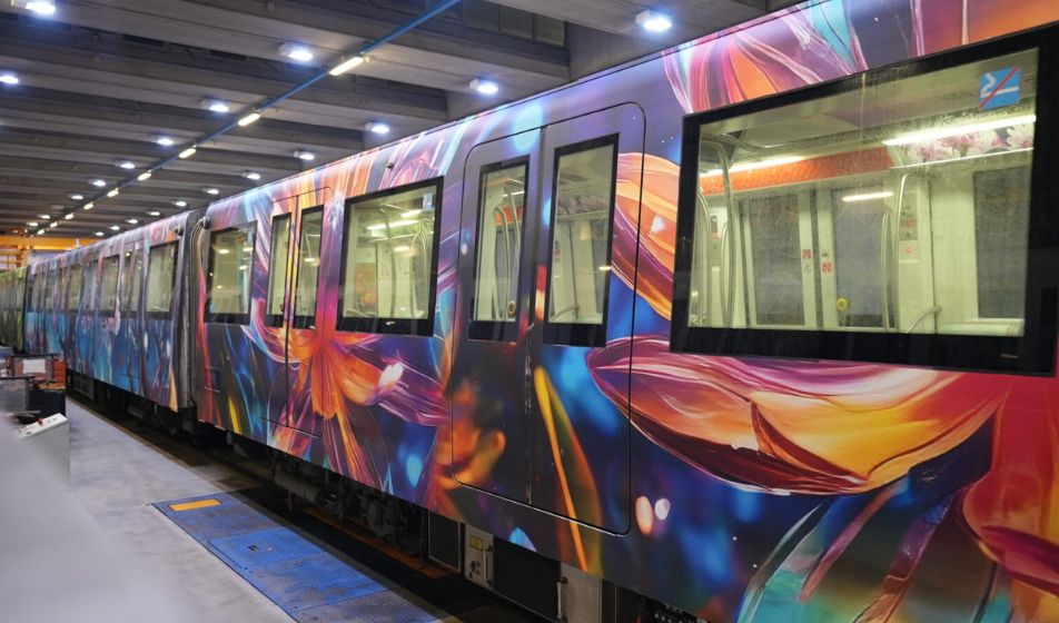 Un treno della metro di Roma è diventato un’opera d’arte sostenibile