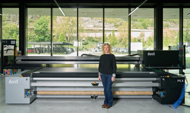 Le opere di Celeste Cima allo stand di Durst a FESPA