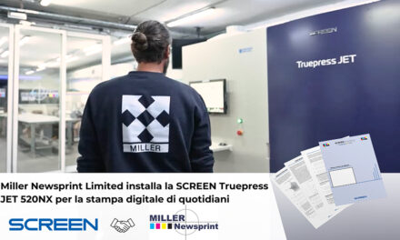Una SCREEN Truepress JET 520NX per la stampa digitale di quotidiani