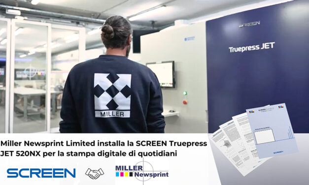 Una SCREEN Truepress JET 520NX per la stampa digitale di quotidiani
