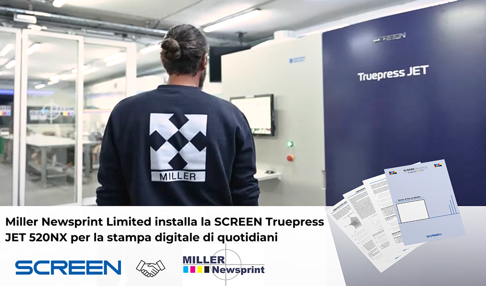 Una SCREEN Truepress JET 520NX per la stampa digitale di quotidiani