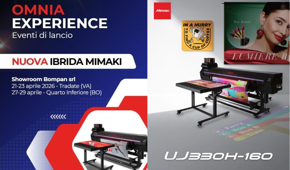 Bompan Omnia Experience: l’evento per il lancio di Mimaki UJ330H-160