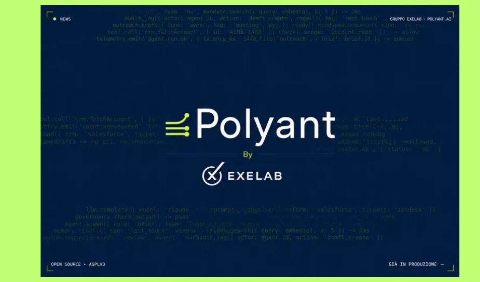 Exelab lancia Polyant, piattaforma open source per costruire team di agenti AI governati