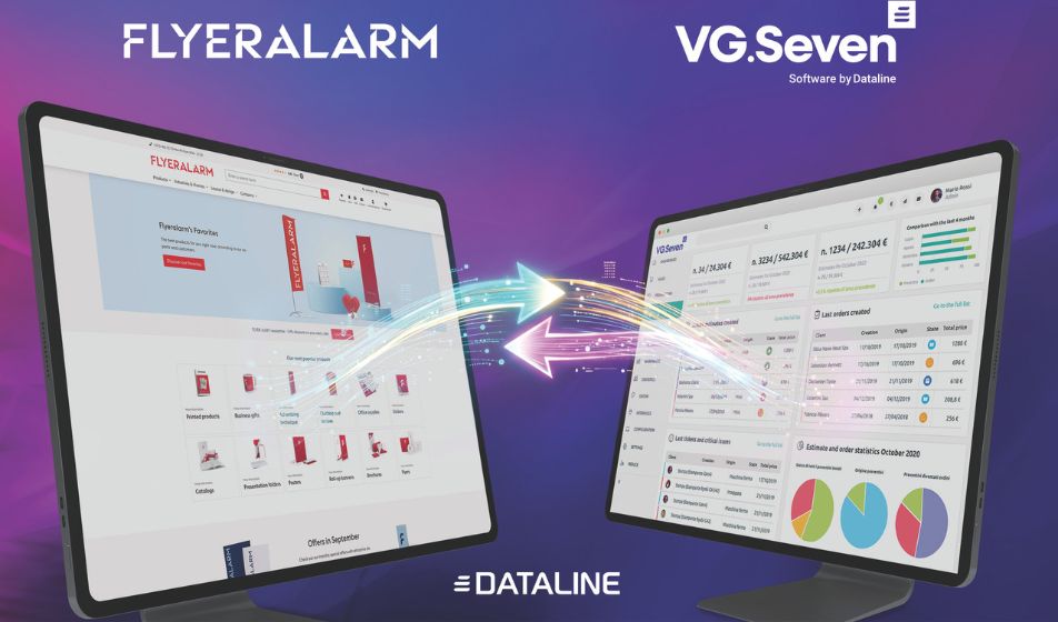 Dataline VG Seven e Flyeralarm, insieme per integrare vendite online e offline