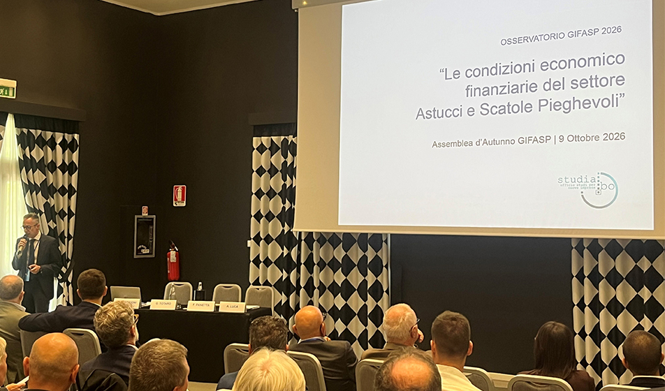 GIFASP, astucci e scatole pieghevoli: nel 2025 fatturato in calo del 2,3%